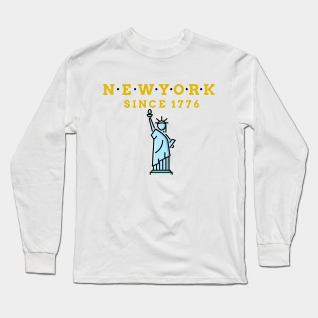 Hamilton New York Since 1776 Long Sleeve T-Shirt by JC's Fitness Co.